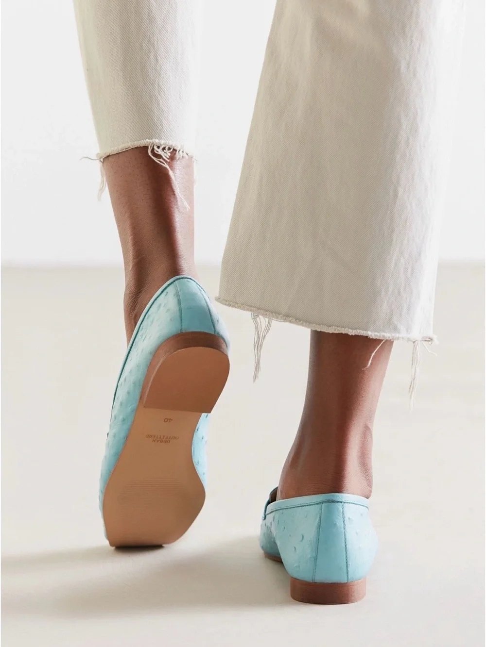 Aquamarine Leather Loafers